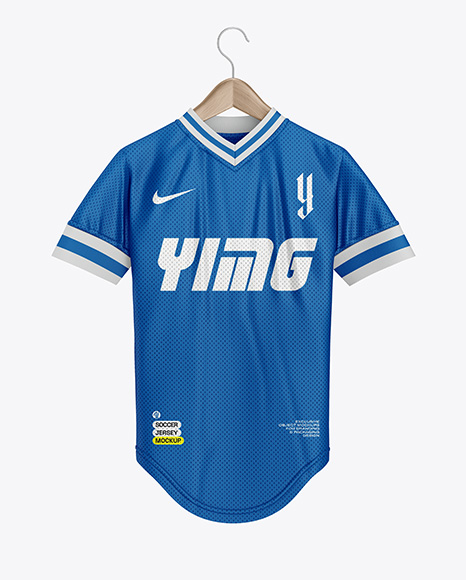 Baseball Jersey on a Wooden Hanger Mockup