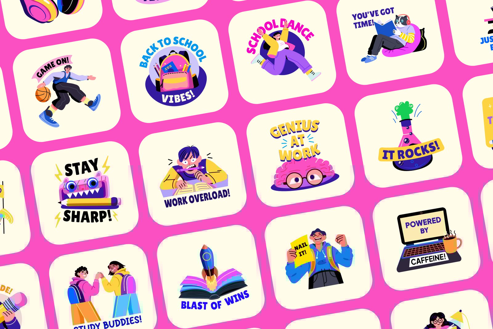 School Stickers Collection