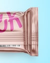 Glossy Metallic Snack Package Mockup
