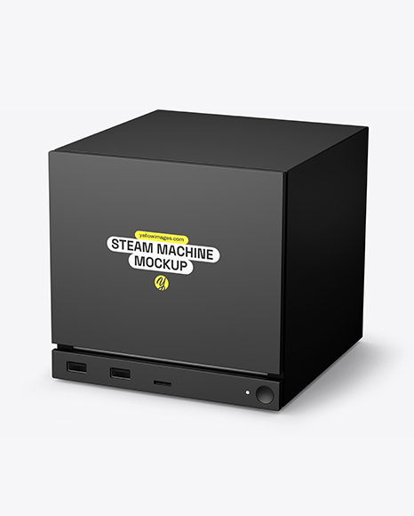 Steam Machine Mockup - Half Side View