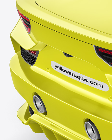 Sport Car Mockup - Back Half Side View