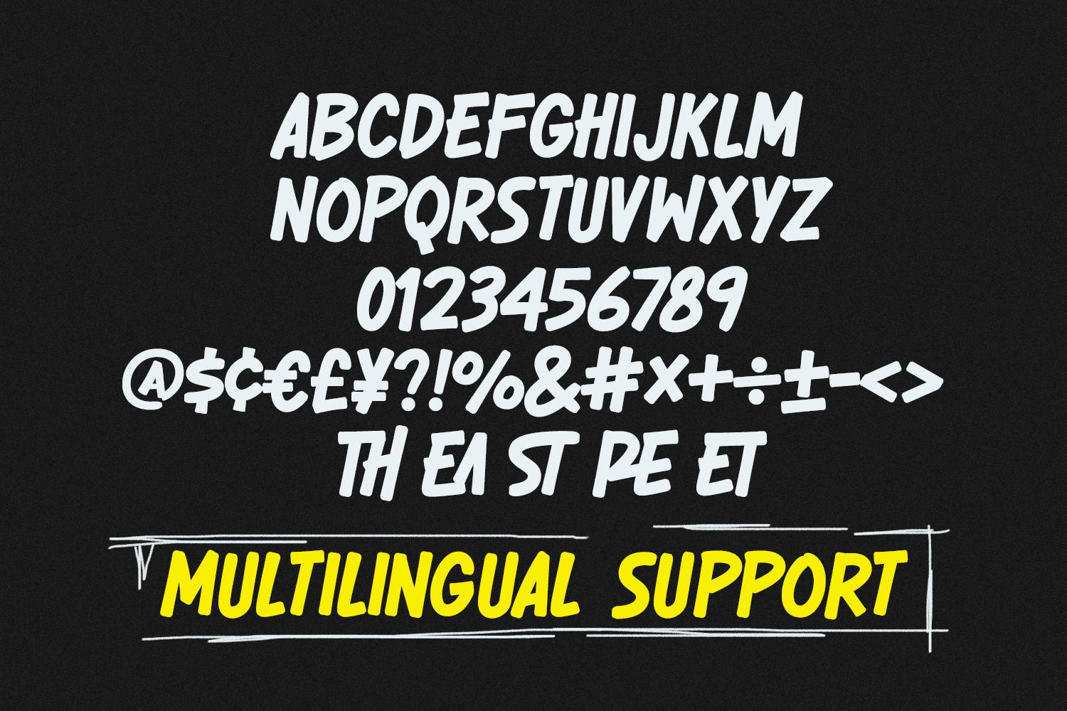 Restea Choco Solid Painted Marker Font