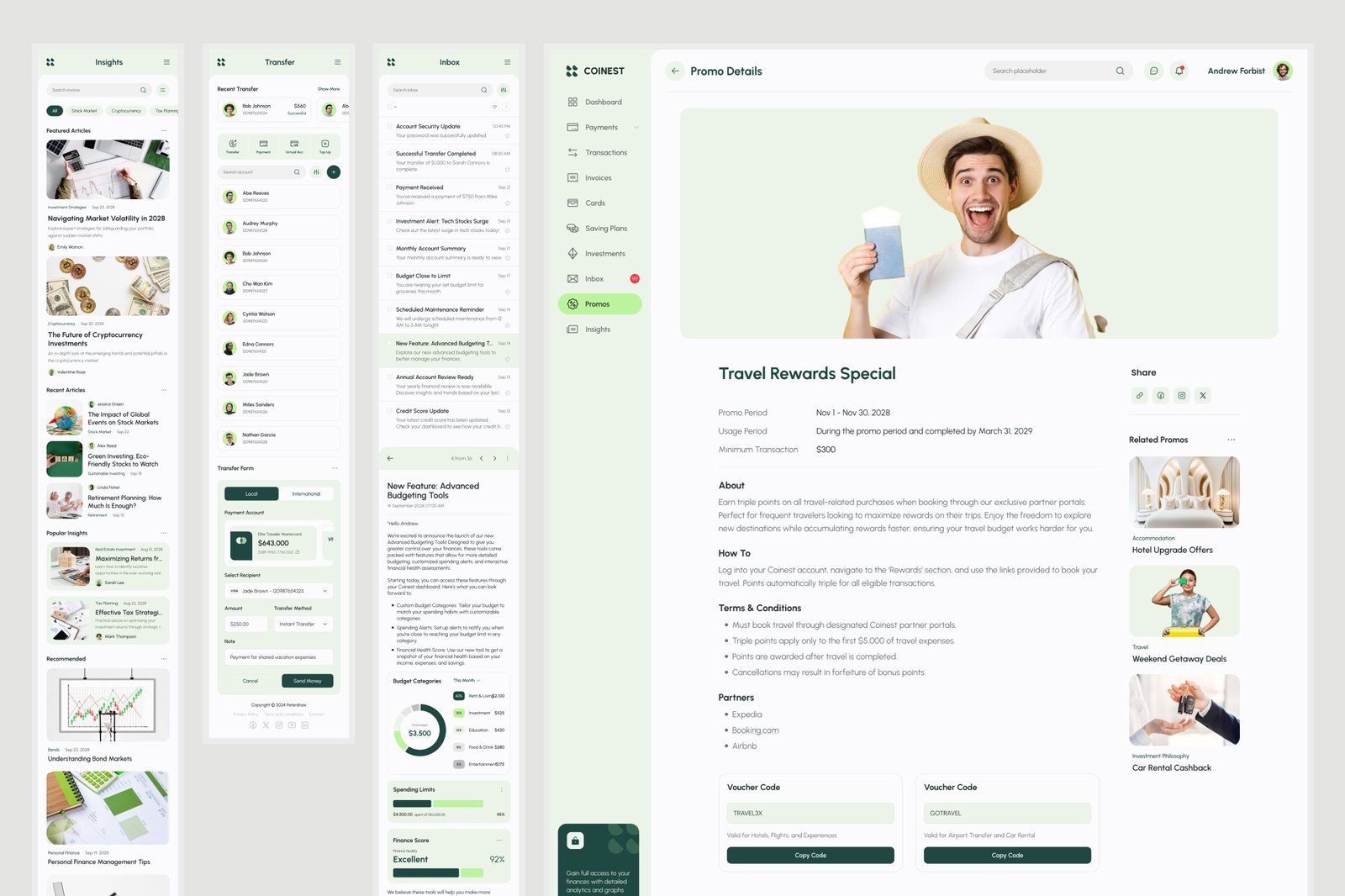 Coinest - Finance Management Dashboard