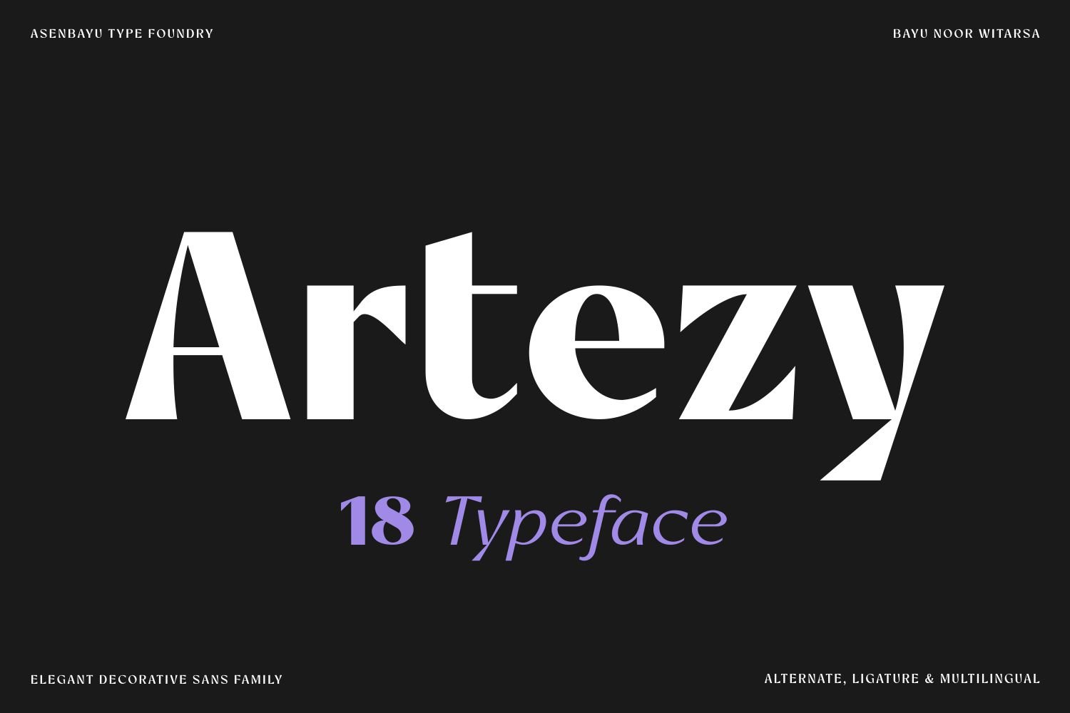 Artezy - Elegant Sans Serif Font Family