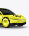 Electric RoboCab Mockup - Half Side View