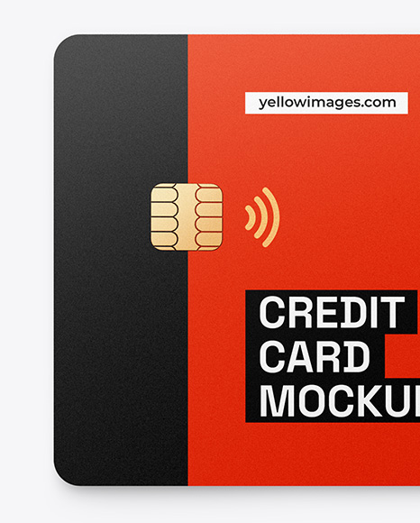 Credit Card w/ Kraft Cardholder Mockup