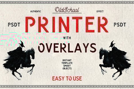 Oldschool Printer Template - Creative Store