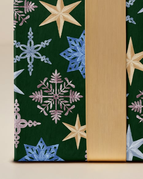 Rectangular Gift Box with Bow Mockup