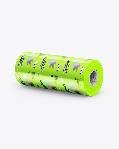 Metallic Film Roll Mockup - Stationery mockups