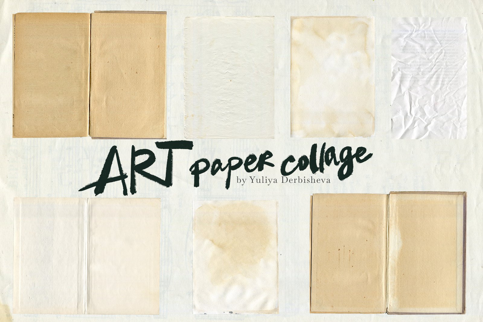 Art Paper collage Vintage &amp; Modern Overlay Textures, Torn, ripped, cutout elements scraps