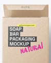 Soap Bar with Kraft Paper Box Mockup