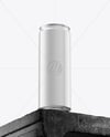 8.5oz Aluminium Can with Matte Finish on the Block Mockup