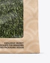 Kraft Pouch w/ Dry Green Tea Mockup