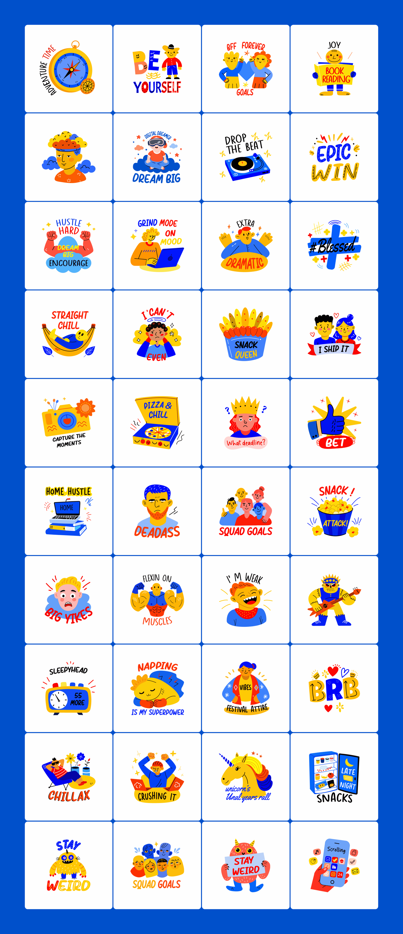 Teenage Stickers Set