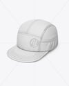 Twill Snapback Cap Mockup - Half Side View (High-Angle Shot)