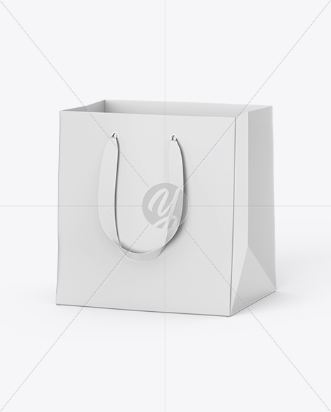 Paper Shopping Bag Mockup – Half Side View