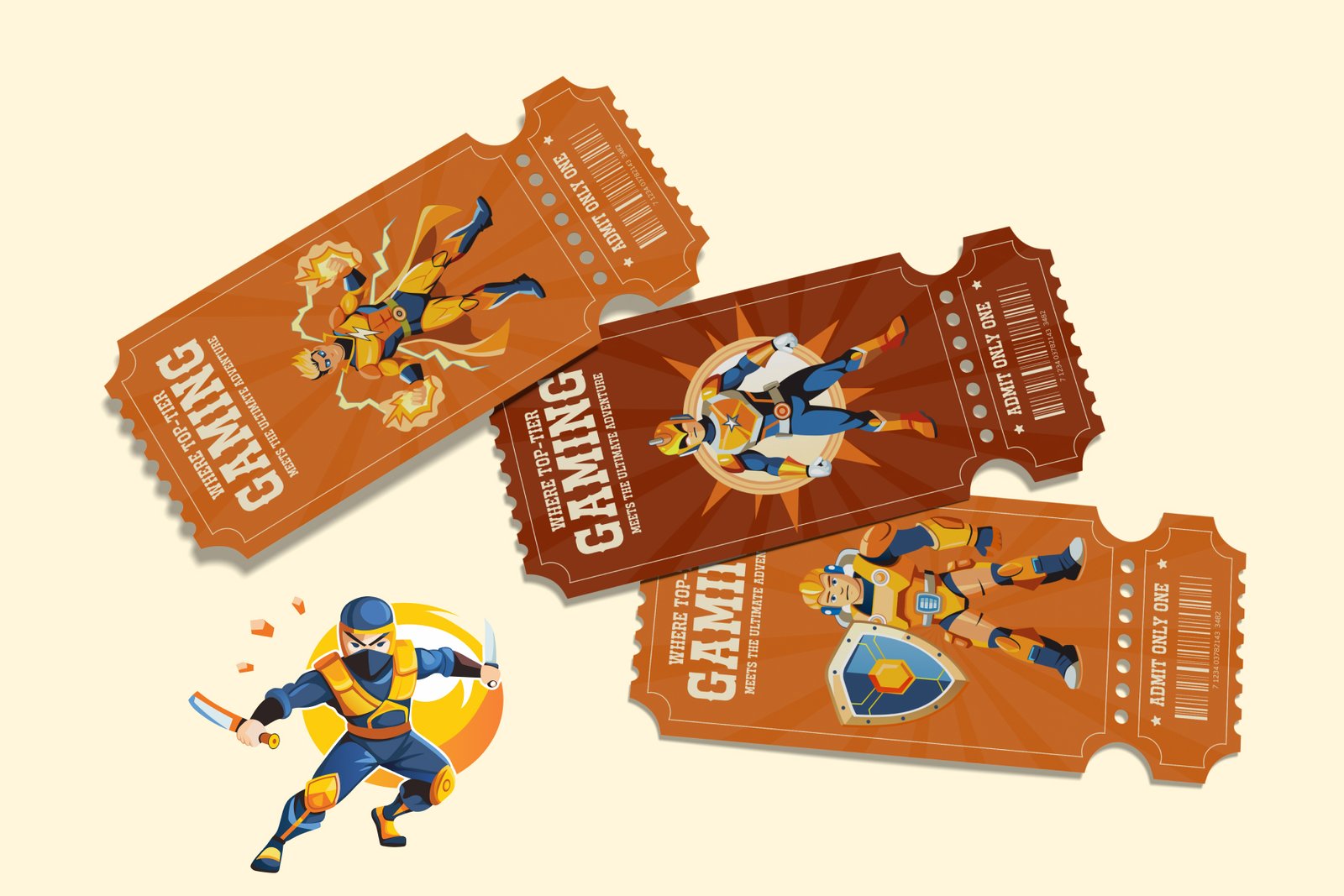 Cyber Gaming Characters Set