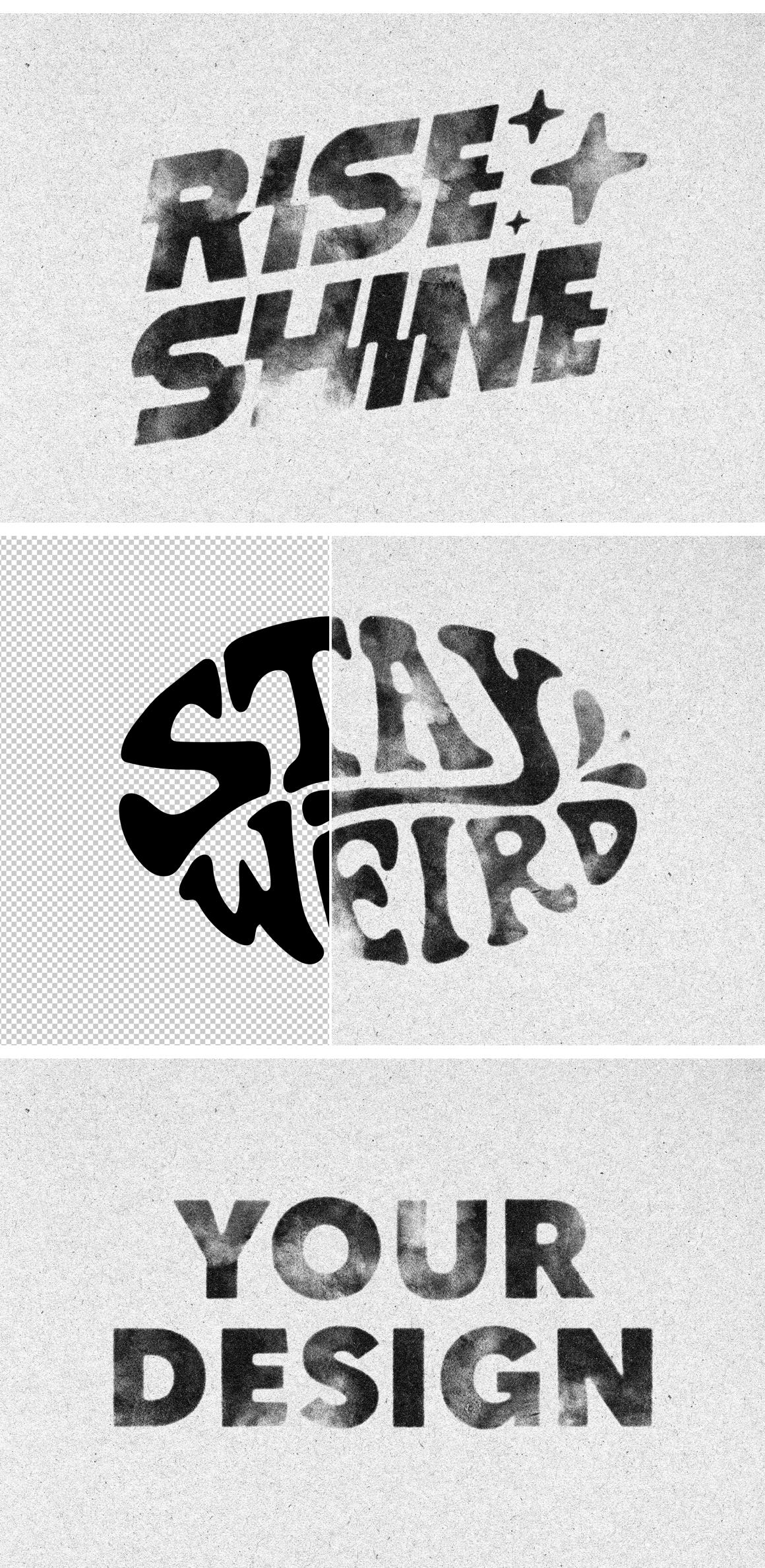 Messy Bad Print Text &amp; Logo Effect