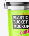 Metallized Plastic Bucket Mockup
