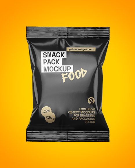Glossy Snack Pack Mockup