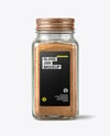 Glass Jar with Ground Nutmeg Mockup