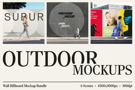 Billboard Advertising Mockup Bundle - Outdoor Advertising Mockups