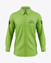 Men's Long Sleeve Shirt Mockup - Front View