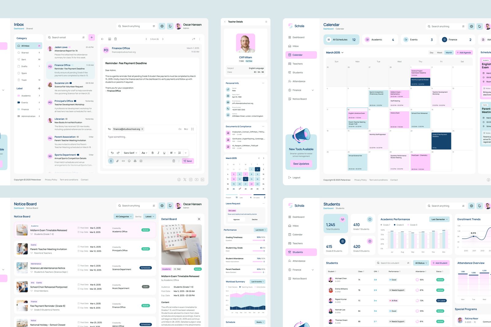 Schola – School Management Dashboard Figma Template