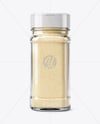 Square Glass Jar with Garlic Powder Mockup