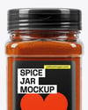 Plastic Square Spice Jar with Smoked Paprika Mockup