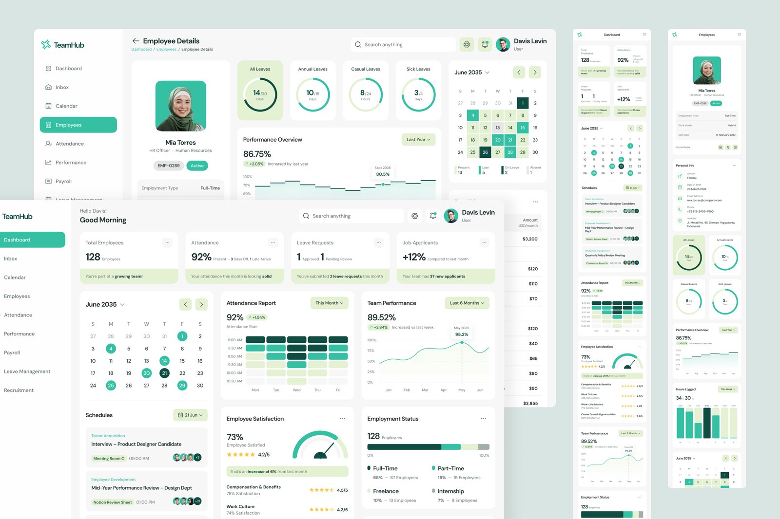 TeamHub – HR Management Dashboard UI Figma Template