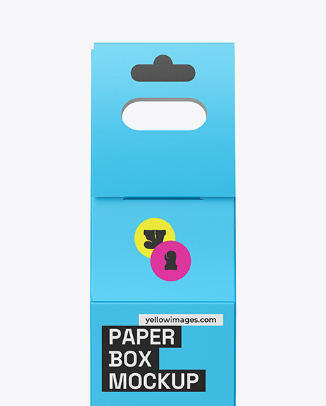 Paper Box Bottle Packaging Mockup