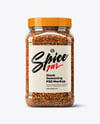 Plastic Jumbo Jar with Steak Seasoning Mockup