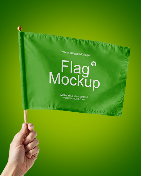 Flag in a Hand Mockup