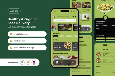 PureBite – Food Delivery App Design Template - Delivery app
