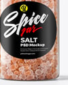 Plastic Jar with Pink Salt Mockup
