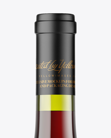 Green Glass Red Wine Bottle Mockup