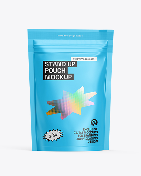 Matte Stand-Up Pouch Mockup - PSD Mockups