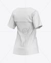 Women's Medical Shirt Mockup - Back Half Side View