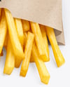 Kraft Paper Bag with French Fries Mockup