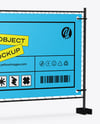 Press Wall Banner Mockup – Half Side View