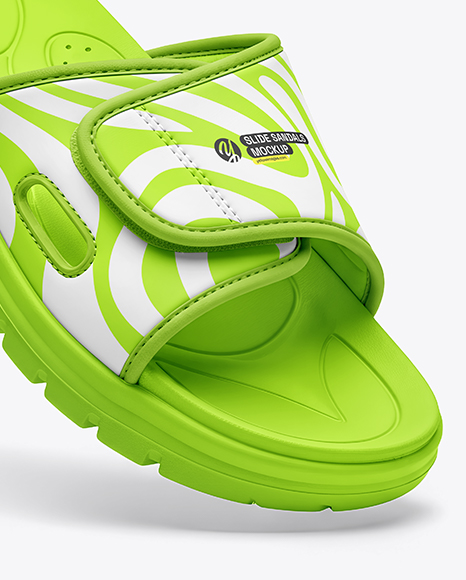 Floating Velcro Slide Sandal Mockup