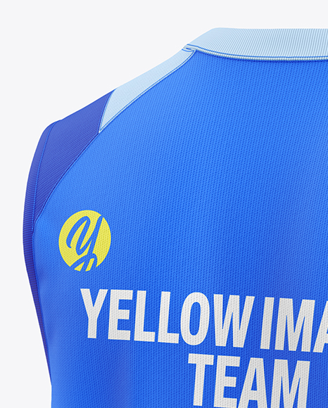 Training Sleeveless Jersey Mockup - Back Half Side View