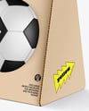 Kraft Box With Soccer Ball Mockup