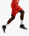 Afro-American Basketball Player Wearing Full Basketball Uniform Mockup