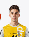 Man Wearing Full Soccer Kit Mockup
