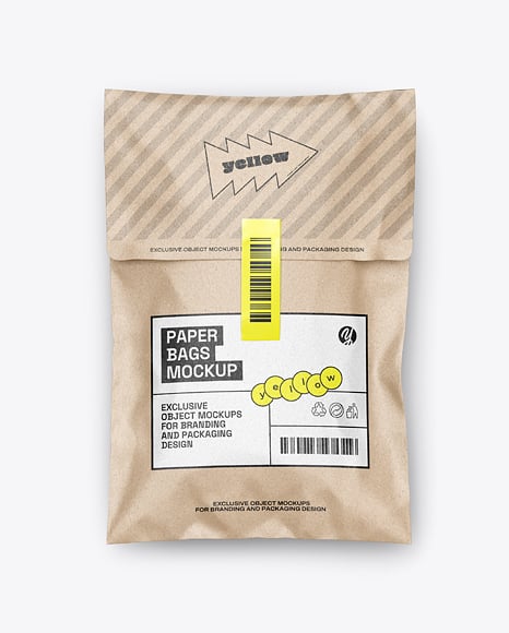 Kraft Paper Mailing Bag Mockup - Paper package