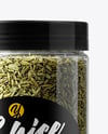 Plastic Jar with Dried Tarragon Mockup