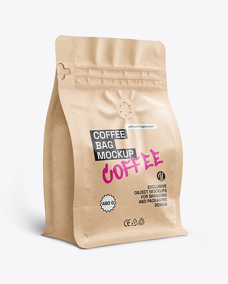 Kraft Paper Coffee Bag Mockup - Cookie packaging mockup