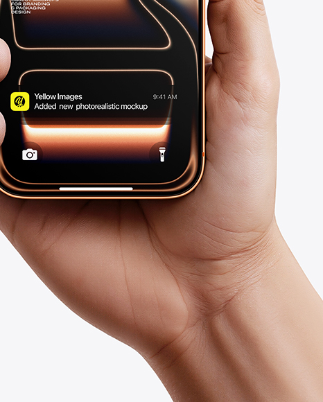 iPhone 17 Pro Max Cosmic Orange in a Hand Mockup
